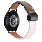 Bracelet de Montre en Cuir Microfibre Slim à Boucle Magnétique 20mm, Pour Samsung Galaxy Watch 4 40 / 44mm, Pour Samsung Galaxy Watch 4 Classic 42 / 46mm