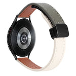 Bracelet de Montre en Cuir Microfibre Slim à Boucle Magnétique 20mm, Pour Samsung Galaxy Watch 4 40 / 44mm, Pour Samsung Galaxy Watch 4 Classic 42 / 46mm
