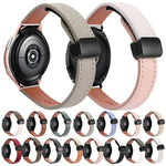 Bracelet de Montre en Cuir Microfibre Slim à Boucle Magnétique 20mm, Pour Samsung Galaxy Watch 4 40 / 44mm, Pour Samsung Galaxy Watch 4 Classic 42 / 46mm