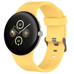 Bracelet de montre en silicone uni pour Google Pixel Watch 4 / Watch 3 45 mm