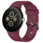 Bracelet de montre en silicone uni pour Google Pixel Watch 4 / Watch 3 45 mm