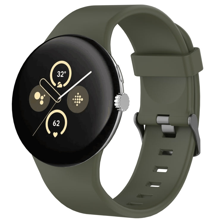 Bracelet de montre en silicone uni pour Google Pixel Watch 4 / Watch 3 45 mm