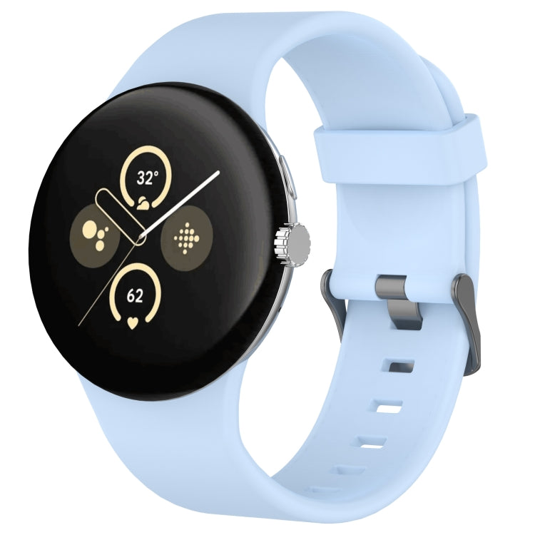 Bracelet de montre en silicone uni pour Google Pixel Watch 4 / Watch 3 45 mm