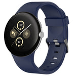 Bracelet de montre en silicone uni pour Google Pixel Watch 4 / Watch 3 45 mm