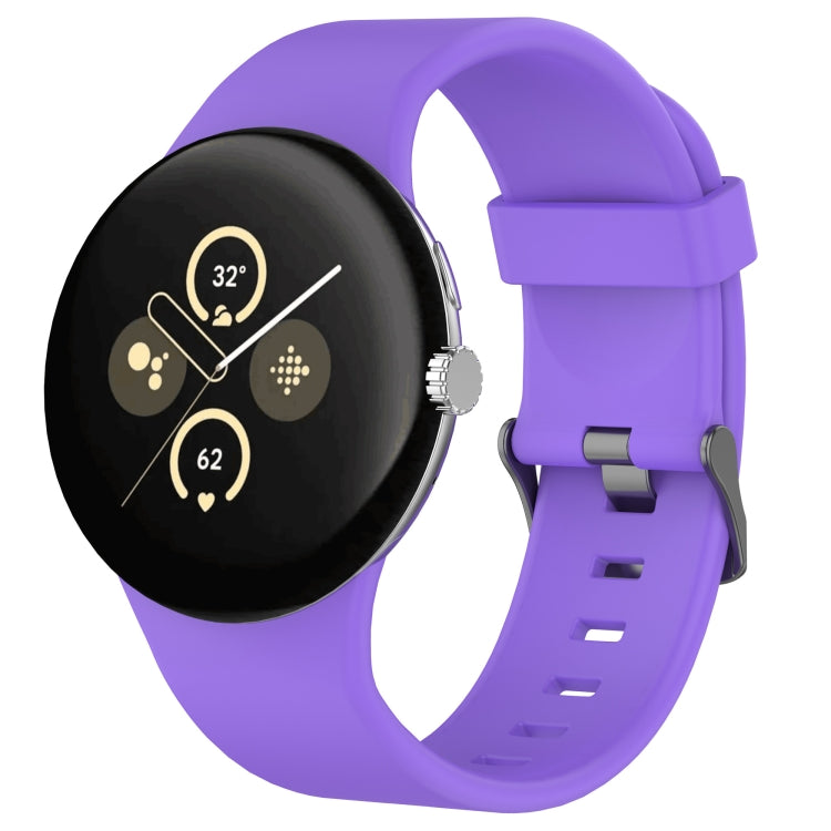 Bracelet de montre en silicone uni pour Google Pixel Watch 4 / Watch 3 45 mm