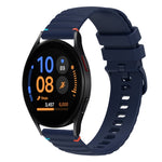 Bracelet de montre en silicone ondulé à points cousus 20mm, pour Samsung Galaxy Watch FE 40mm, pour Samsung Galaxy Watch 7 40 / 44mm, pour Samsung Galaxy Watch 6 Classic 43 / 47mm, pour Samsung Galaxy Watch 6 40 / 44mm