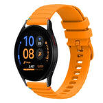 Bracelet de montre en silicone ondulé à points cousus 20mm, pour Samsung Galaxy Watch FE 40mm, pour Samsung Galaxy Watch 7 40 / 44mm, pour Samsung Galaxy Watch 6 Classic 43 / 47mm, pour Samsung Galaxy Watch 6 40 / 44mm