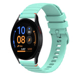 Bracelet de montre en silicone ondulé à points cousus 20mm, pour Samsung Galaxy Watch FE 40mm, pour Samsung Galaxy Watch 7 40 / 44mm, pour Samsung Galaxy Watch 6 Classic 43 / 47mm, pour Samsung Galaxy Watch 6 40 / 44mm