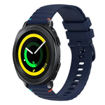 Bracelet de montre en silicone 20mm ondulé à points cousus, pour Samsung Galaxy Gear Sport, pour Samsung Galaxy Watch Active 2, pour Samsung Galaxy Watch3 41mm, pour Samsung Galaxy Watch Active