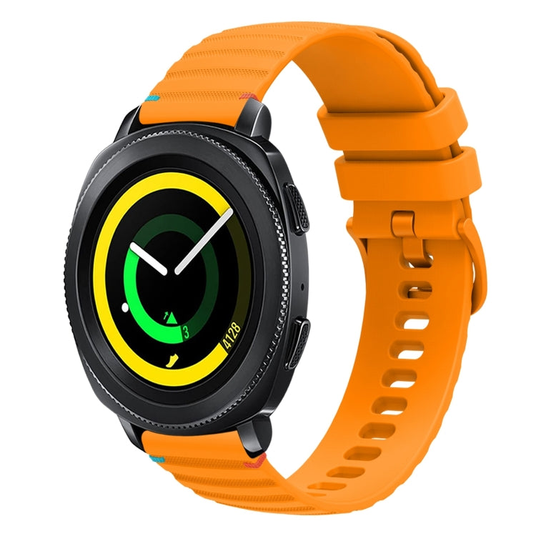 Bracelet de montre en silicone 20mm ondulé à points cousus, pour Samsung Galaxy Gear Sport, pour Samsung Galaxy Watch Active 2, pour Samsung Galaxy Watch3 41mm, pour Samsung Galaxy Watch Active