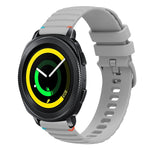 Bracelet de montre en silicone 20mm ondulé à points cousus, pour Samsung Galaxy Gear Sport, pour Samsung Galaxy Watch Active 2, pour Samsung Galaxy Watch3 41mm, pour Samsung Galaxy Watch Active