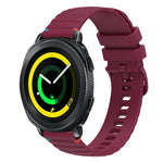 Bracelet de montre en silicone 20mm ondulé à points cousus, pour Samsung Galaxy Gear Sport, pour Samsung Galaxy Watch Active 2, pour Samsung Galaxy Watch3 41mm, pour Samsung Galaxy Watch Active