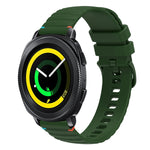 Bracelet de montre en silicone 20mm ondulé à points cousus, pour Samsung Galaxy Gear Sport, pour Samsung Galaxy Watch Active 2, pour Samsung Galaxy Watch3 41mm, pour Samsung Galaxy Watch Active