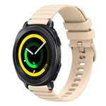 Bracelet de montre en silicone 20mm ondulé à points cousus, pour Samsung Galaxy Gear Sport, pour Samsung Galaxy Watch Active 2, pour Samsung Galaxy Watch3 41mm, pour Samsung Galaxy Watch Active