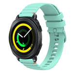 Bracelet de montre en silicone 20mm ondulé à points cousus, pour Samsung Galaxy Gear Sport, pour Samsung Galaxy Watch Active 2, pour Samsung Galaxy Watch3 41mm, pour Samsung Galaxy Watch Active