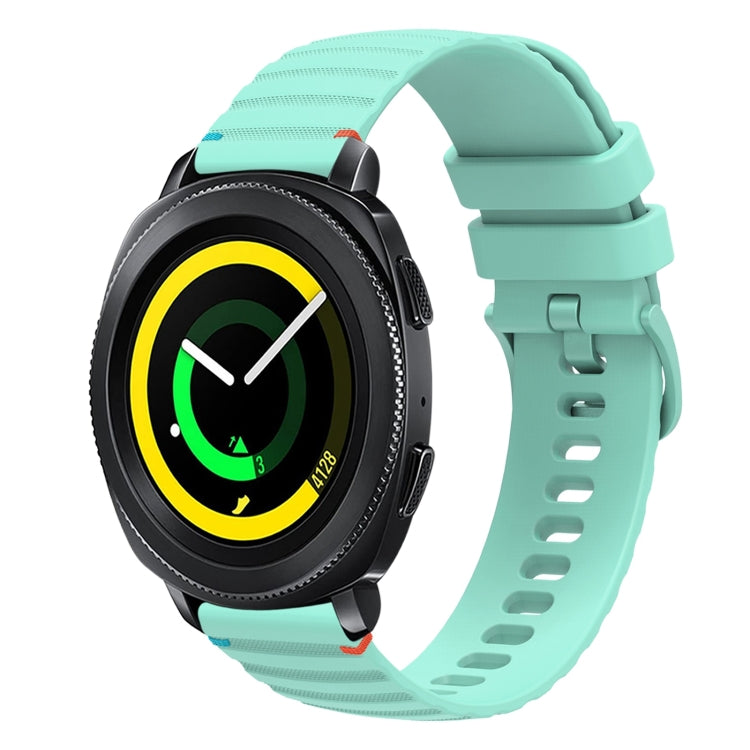 Bracelet de montre en silicone 20mm ondulé à points cousus, pour Samsung Galaxy Gear Sport, pour Samsung Galaxy Watch Active 2, pour Samsung Galaxy Watch3 41mm, pour Samsung Galaxy Watch Active