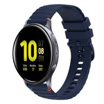 Bracelet de montre en silicone 20mm ondulé à points cousus, pour Samsung Galaxy Gear Sport, pour Samsung Galaxy Watch Active 2, pour Samsung Galaxy Watch3 41mm, pour Samsung Galaxy Watch Active