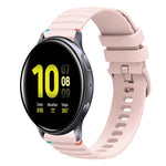 Bracelet de montre en silicone 20mm ondulé à points cousus, pour Samsung Galaxy Gear Sport, pour Samsung Galaxy Watch Active 2, pour Samsung Galaxy Watch3 41mm, pour Samsung Galaxy Watch Active