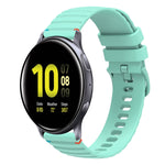 Bracelet de montre en silicone 20mm ondulé à points cousus, pour Samsung Galaxy Gear Sport, pour Samsung Galaxy Watch Active 2, pour Samsung Galaxy Watch3 41mm, pour Samsung Galaxy Watch Active