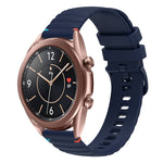 Bracelet de montre en silicone 20mm ondulé à points cousus, pour Samsung Galaxy Gear Sport, pour Samsung Galaxy Watch Active 2, pour Samsung Galaxy Watch3 41mm, pour Samsung Galaxy Watch Active