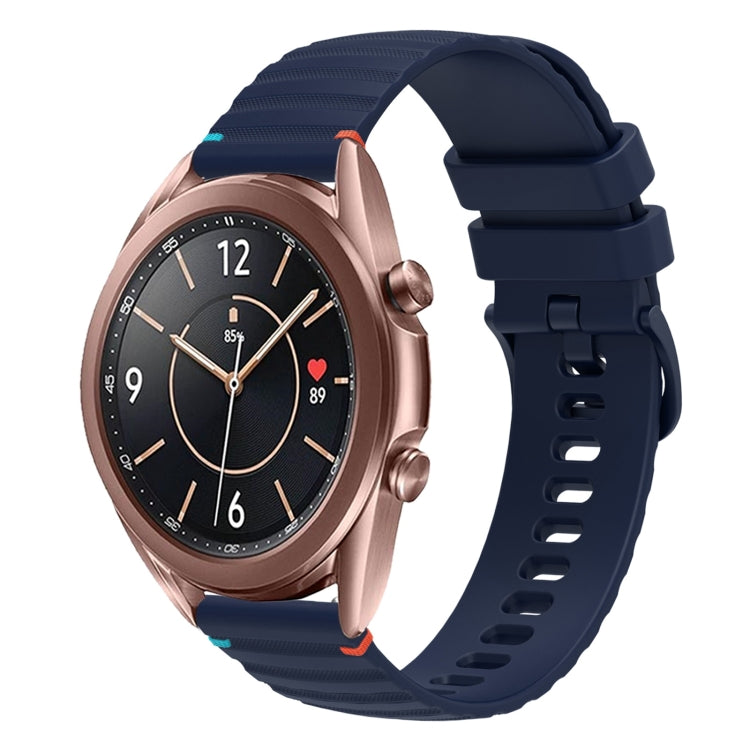 Bracelet de montre en silicone 20mm ondulé à points cousus, pour Samsung Galaxy Gear Sport, pour Samsung Galaxy Watch Active 2, pour Samsung Galaxy Watch3 41mm, pour Samsung Galaxy Watch Active
