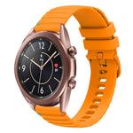 Bracelet de montre en silicone 20mm ondulé à points cousus, pour Samsung Galaxy Gear Sport, pour Samsung Galaxy Watch Active 2, pour Samsung Galaxy Watch3 41mm, pour Samsung Galaxy Watch Active