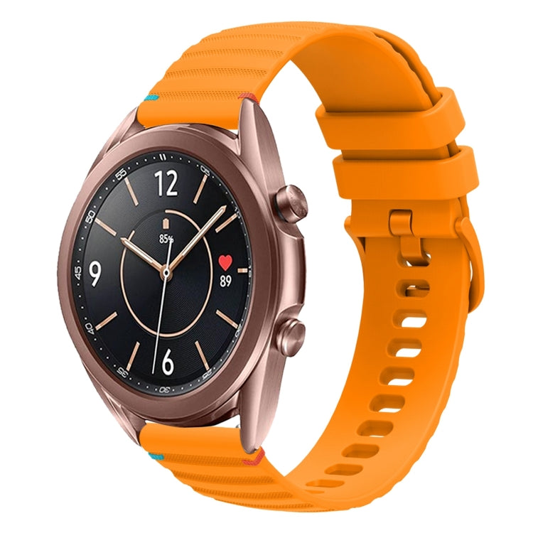 Bracelet de montre en silicone 20mm ondulé à points cousus, pour Samsung Galaxy Gear Sport, pour Samsung Galaxy Watch Active 2, pour Samsung Galaxy Watch3 41mm, pour Samsung Galaxy Watch Active