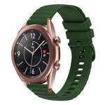 Bracelet de montre en silicone 20mm ondulé à points cousus, pour Samsung Galaxy Gear Sport, pour Samsung Galaxy Watch Active 2, pour Samsung Galaxy Watch3 41mm, pour Samsung Galaxy Watch Active