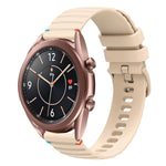 Bracelet de montre en silicone 20mm ondulé à points cousus, pour Samsung Galaxy Gear Sport, pour Samsung Galaxy Watch Active 2, pour Samsung Galaxy Watch3 41mm, pour Samsung Galaxy Watch Active
