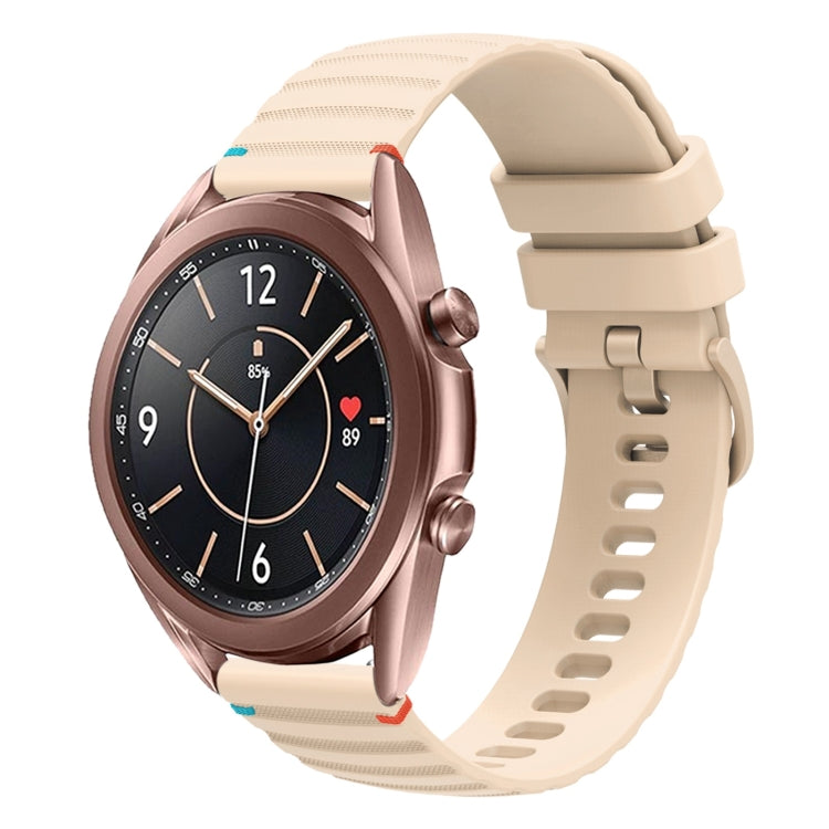 Bracelet de montre en silicone 20mm ondulé à points cousus, pour Samsung Galaxy Gear Sport, pour Samsung Galaxy Watch Active 2, pour Samsung Galaxy Watch3 41mm, pour Samsung Galaxy Watch Active