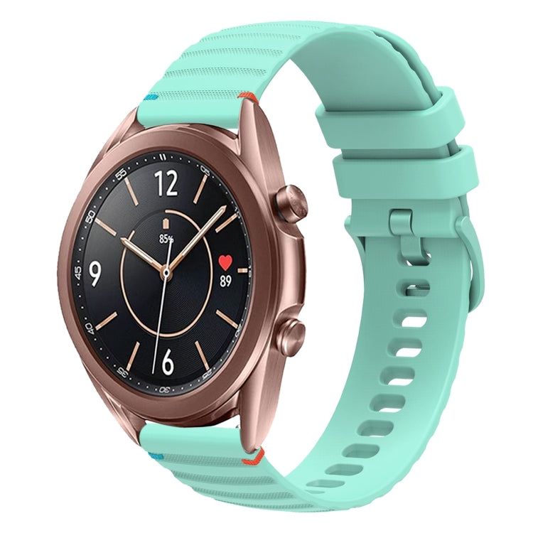 Bracelet de montre en silicone 20mm ondulé à points cousus, pour Samsung Galaxy Gear Sport, pour Samsung Galaxy Watch Active 2, pour Samsung Galaxy Watch3 41mm, pour Samsung Galaxy Watch Active