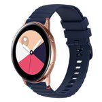 Bracelet de montre en silicone 20mm ondulé à points cousus, pour Samsung Galaxy Gear Sport, pour Samsung Galaxy Watch Active 2, pour Samsung Galaxy Watch3 41mm, pour Samsung Galaxy Watch Active