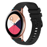Bracelet de montre en silicone 20mm ondulé à points cousus, pour Samsung Galaxy Gear Sport, pour Samsung Galaxy Watch Active 2, pour Samsung Galaxy Watch3 41mm, pour Samsung Galaxy Watch Active