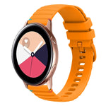 Bracelet de montre en silicone 20mm ondulé à points cousus, pour Samsung Galaxy Gear Sport, pour Samsung Galaxy Watch Active 2, pour Samsung Galaxy Watch3 41mm, pour Samsung Galaxy Watch Active