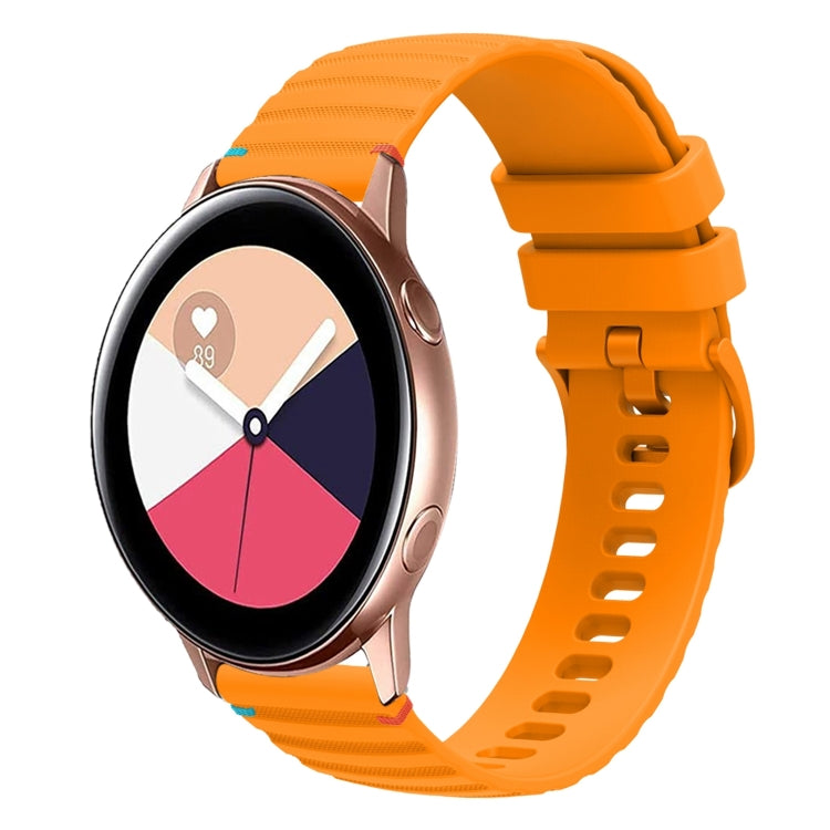 Bracelet de montre en silicone 20mm ondulé à points cousus, pour Samsung Galaxy Gear Sport, pour Samsung Galaxy Watch Active 2, pour Samsung Galaxy Watch3 41mm, pour Samsung Galaxy Watch Active