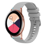 Bracelet de montre en silicone 20mm ondulé à points cousus, pour Samsung Galaxy Gear Sport, pour Samsung Galaxy Watch Active 2, pour Samsung Galaxy Watch3 41mm, pour Samsung Galaxy Watch Active