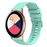 Bracelet de montre en silicone 20mm ondulé à points cousus, pour Samsung Galaxy Gear Sport, pour Samsung Galaxy Watch Active 2, pour Samsung Galaxy Watch3 41mm, pour Samsung Galaxy Watch Active