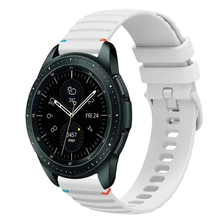 Bracelet de montre en silicone à pois ondulés, 20 mm, pour Samsung Galaxy Watch 42 mm, pour Samsung Gear S2 Classic