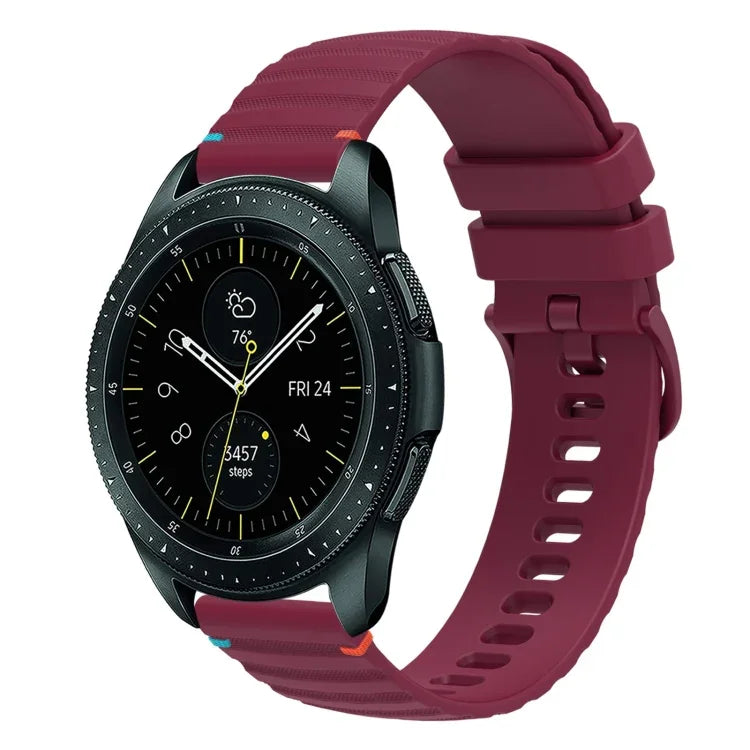 Bracelet de montre en silicone à pois ondulés, 20 mm, pour Samsung Galaxy Watch 42 mm, pour Samsung Gear S2 Classic