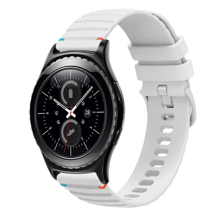 Bracelet de montre en silicone à pois ondulés, 20 mm, pour Samsung Galaxy Watch 42 mm, pour Samsung Gear S2 Classic