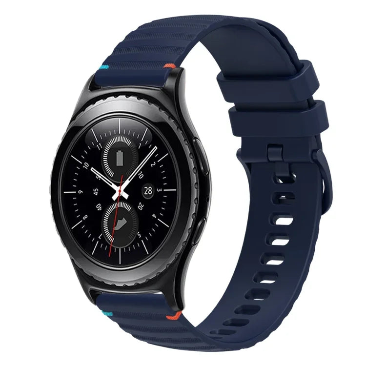 Bracelet de montre en silicone à pois ondulés, 20 mm, pour Samsung Galaxy Watch 42 mm, pour Samsung Gear S2 Classic