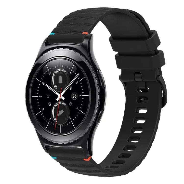 Bracelet de montre en silicone à pois ondulés, 20 mm, pour Samsung Galaxy Watch 42 mm, pour Samsung Gear S2 Classic