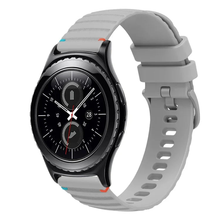 Bracelet de montre en silicone à pois ondulés, 20 mm, pour Samsung Galaxy Watch 42 mm, pour Samsung Gear S2 Classic