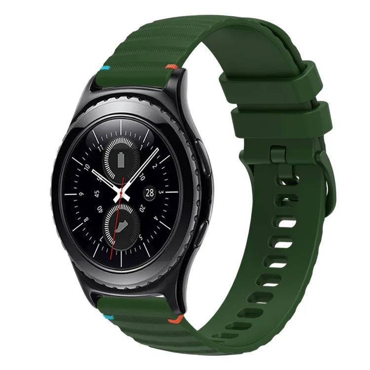 Bracelet de montre en silicone à pois ondulés, 20 mm, pour Samsung Galaxy Watch 42 mm, pour Samsung Gear S2 Classic