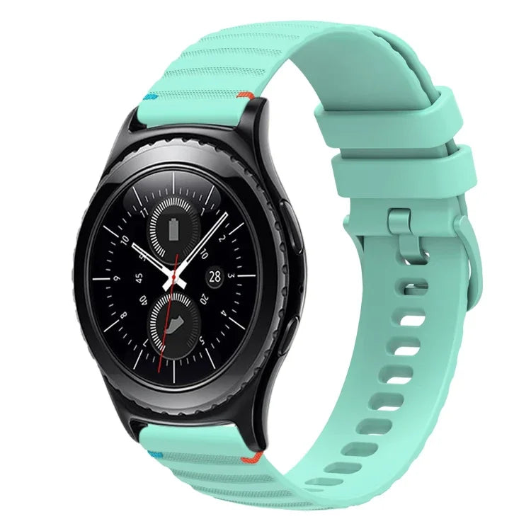 Bracelet de montre en silicone à pois ondulés, 20 mm, pour Samsung Galaxy Watch 42 mm, pour Samsung Gear S2 Classic
