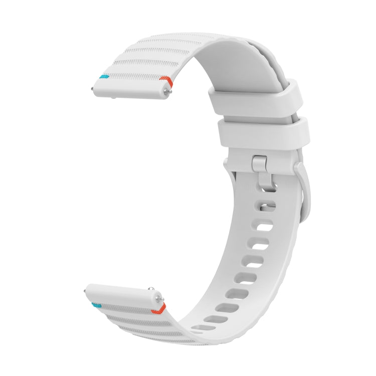 Bracelet de montre en silicone 20mm ondulé à points cousus, pour Samsung Galaxy Watch 5 40 / 44mm, pour Samsung Galaxy Watch 5 Pro 45mm, pour Samsung Galaxy Watch 4 40 / 44mm, pour Samsung Galaxy Watch 4 Classic 42 / 46mm