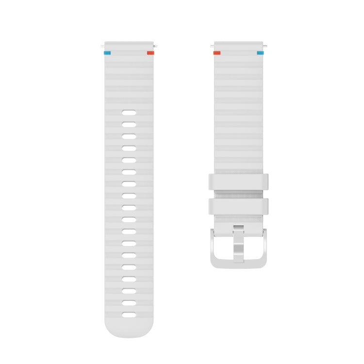 Bracelet de montre en silicone 20mm ondulé à points cousus, pour Samsung Galaxy Watch 5 40 / 44mm, pour Samsung Galaxy Watch 5 Pro 45mm, pour Samsung Galaxy Watch 4 40 / 44mm, pour Samsung Galaxy Watch 4 Classic 42 / 46mm