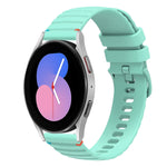Bracelet de montre en silicone 20mm ondulé à points cousus, pour Samsung Galaxy Watch 5 40 / 44mm, pour Samsung Galaxy Watch 5 Pro 45mm, pour Samsung Galaxy Watch 4 40 / 44mm, pour Samsung Galaxy Watch 4 Classic 42 / 46mm