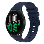 Bracelet de montre en silicone 20mm ondulé à points cousus, pour Samsung Galaxy Watch 5 40 / 44mm, pour Samsung Galaxy Watch 5 Pro 45mm, pour Samsung Galaxy Watch 4 40 / 44mm, pour Samsung Galaxy Watch 4 Classic 42 / 46mm