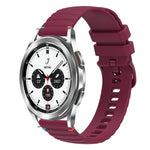 Bracelet de montre en silicone 20mm ondulé à points cousus, pour Samsung Galaxy Watch 5 40 / 44mm, pour Samsung Galaxy Watch 5 Pro 45mm, pour Samsung Galaxy Watch 4 40 / 44mm, pour Samsung Galaxy Watch 4 Classic 42 / 46mm